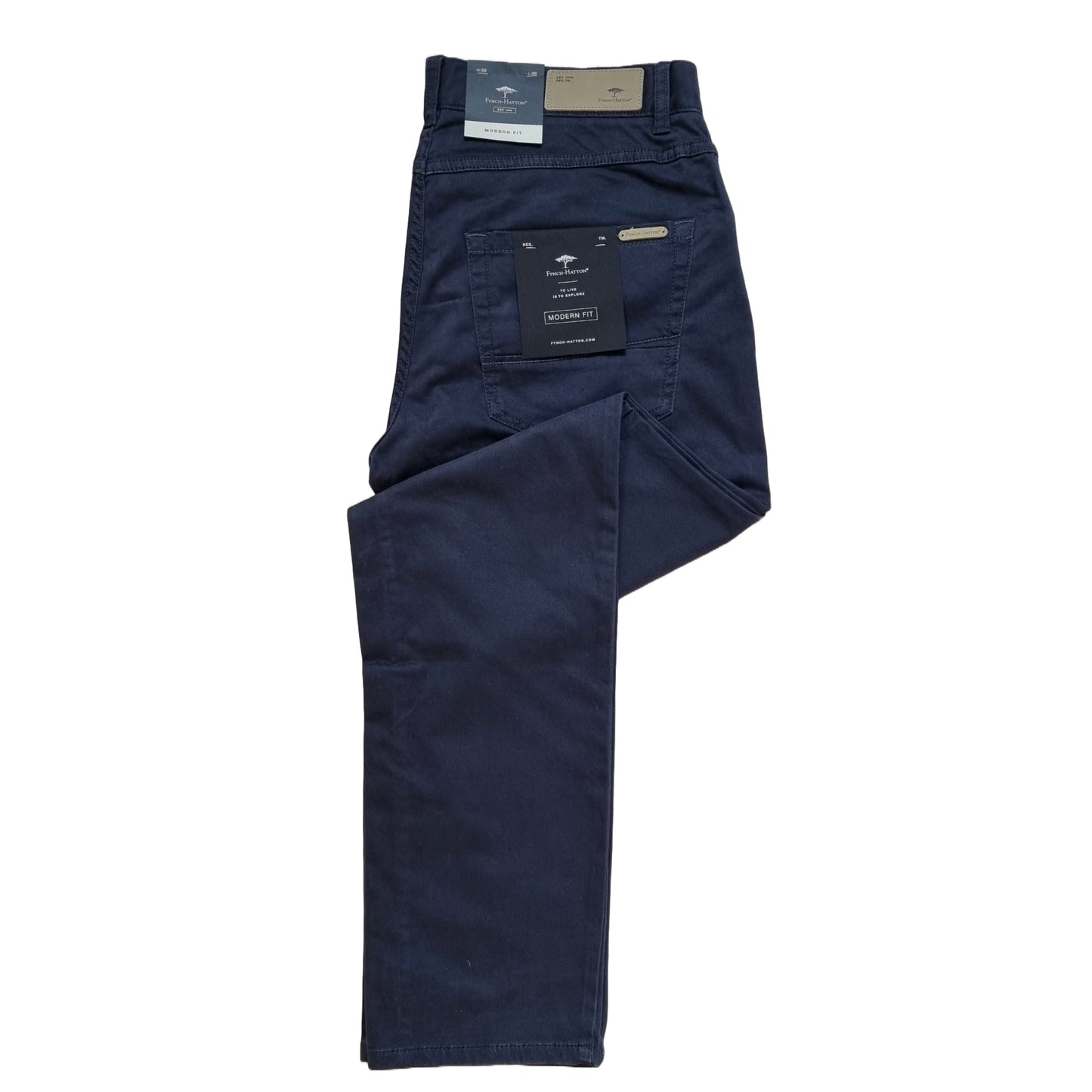 Fynch Hatton Navy Modern Fit Trouser