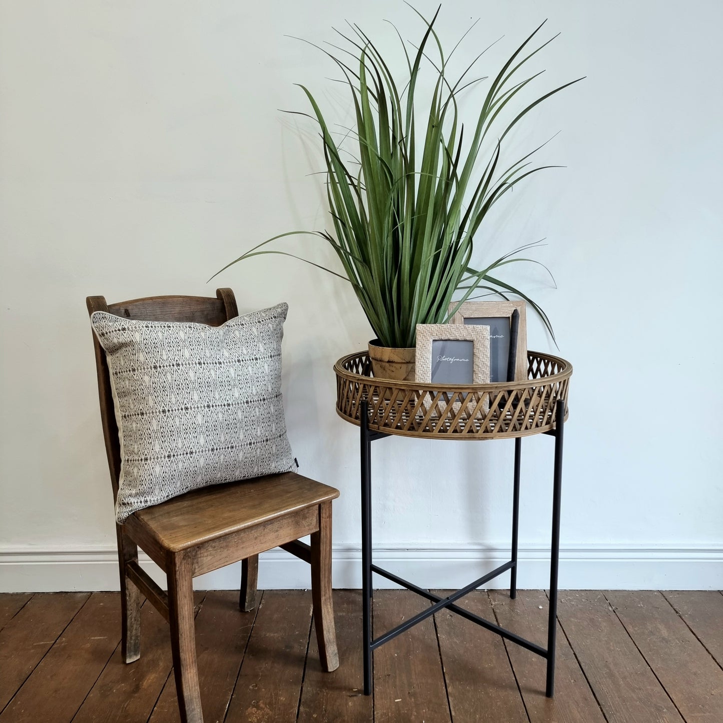 Rattan Tray Side Table