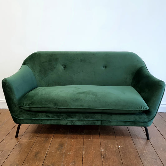 Emerald Green Velvet Sofa