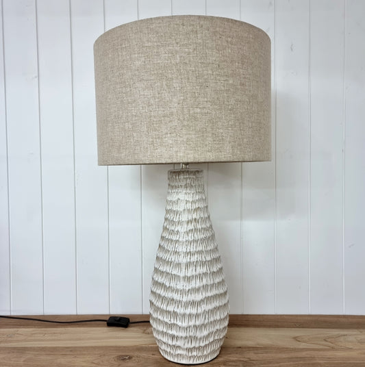 Grey Beige Textured Lamp