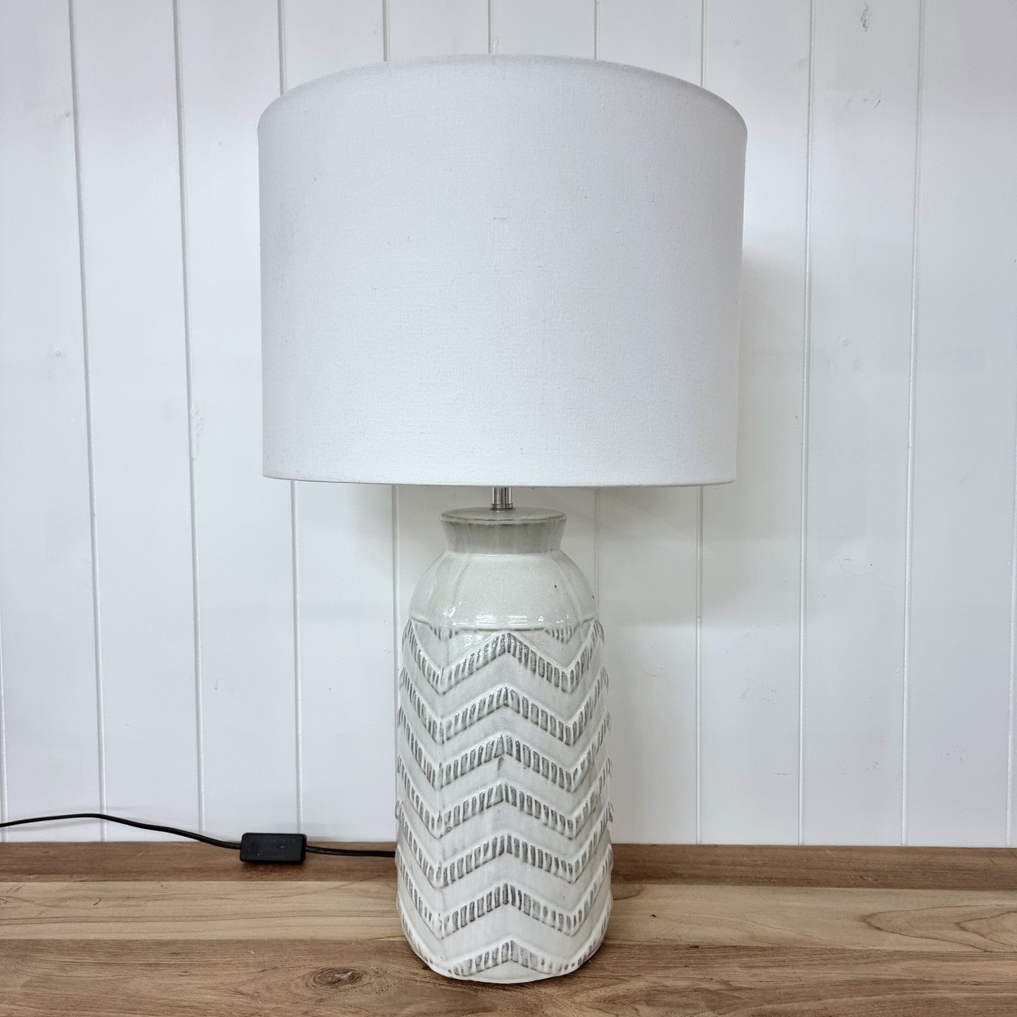 Grey Zigzag Lamp