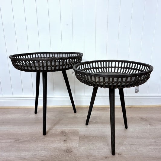 Black Bamboo Side Tables