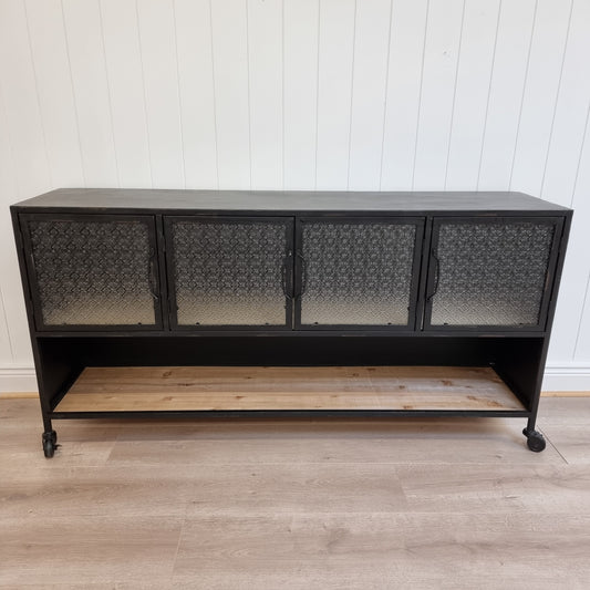 Sideboard with Patterened Glass Door
