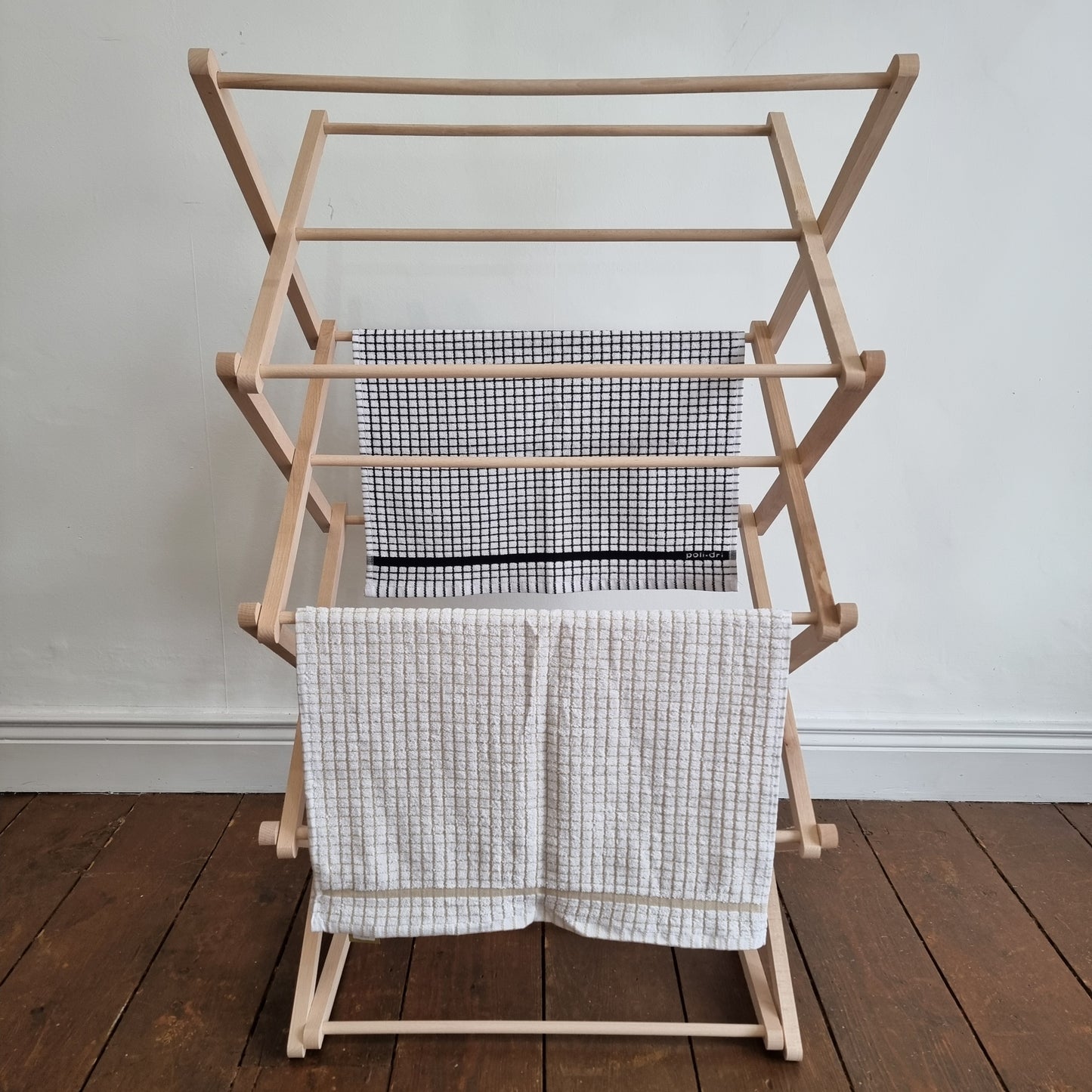 Classic Folding Wooden Clothes Horse - Natural