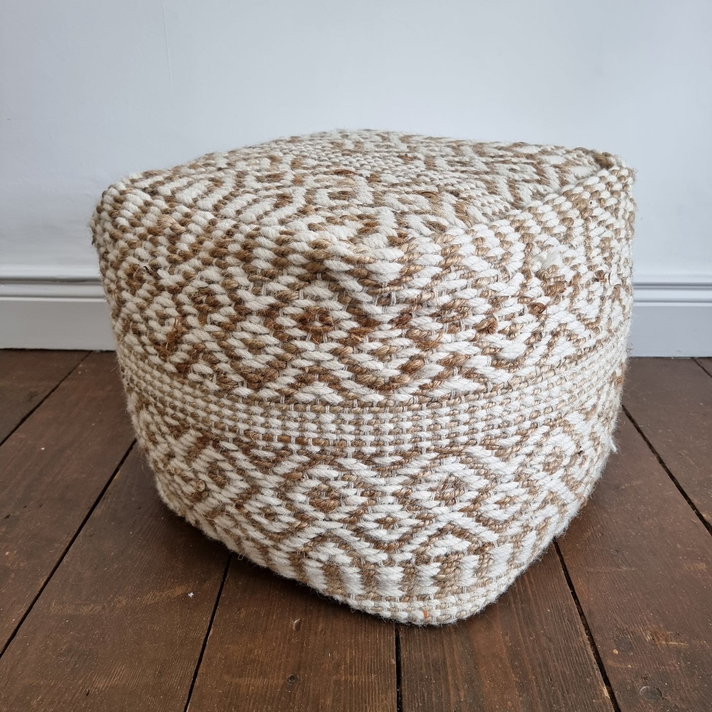 Off White Pouf