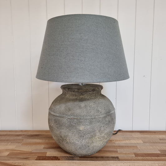 Small Stone Dark Grey Lamp