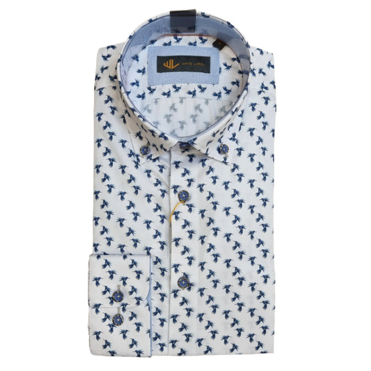 White Label Tapered Fit Shirt - Blue Bird