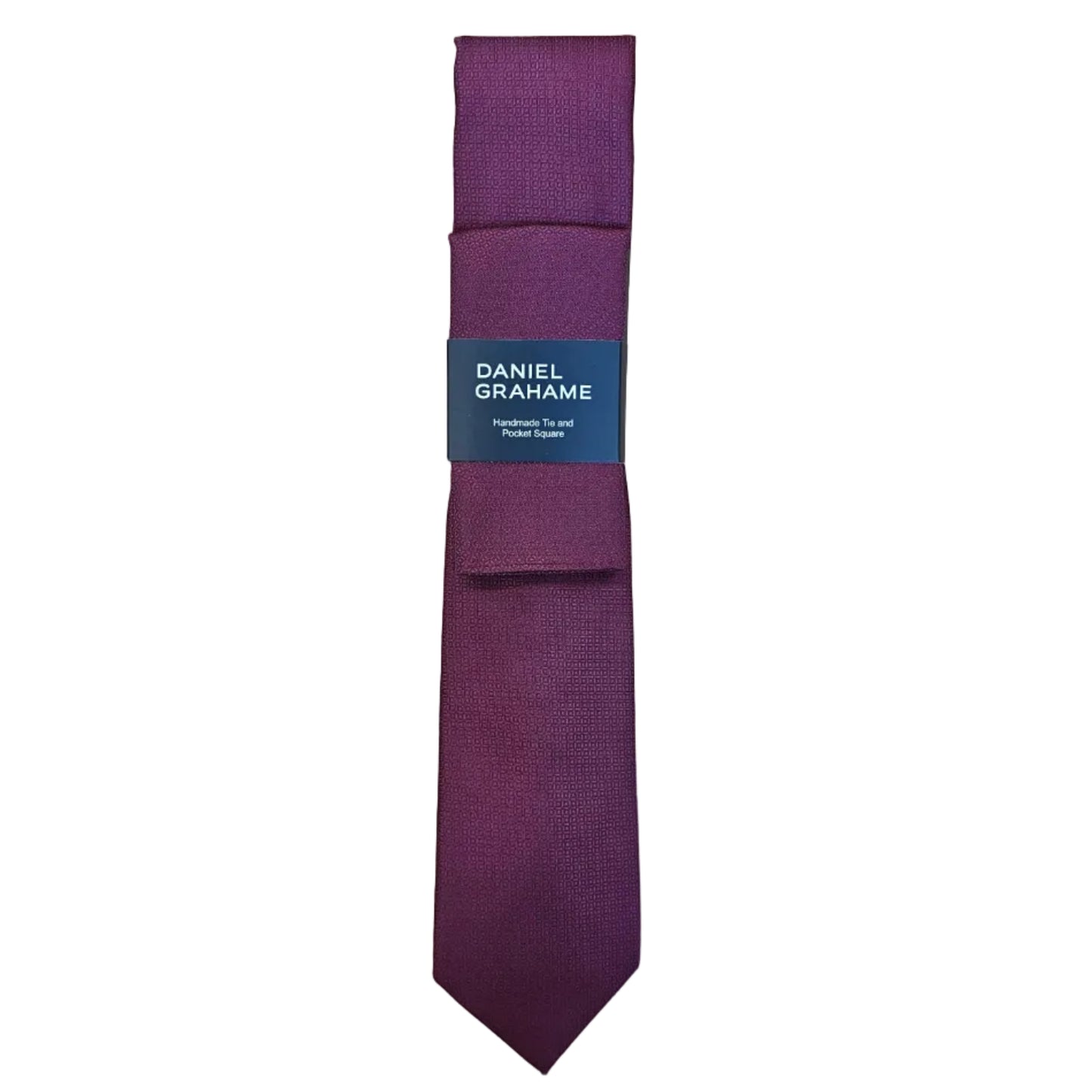Daniel Grahame Tie and Pocket Square Set - Deep Red