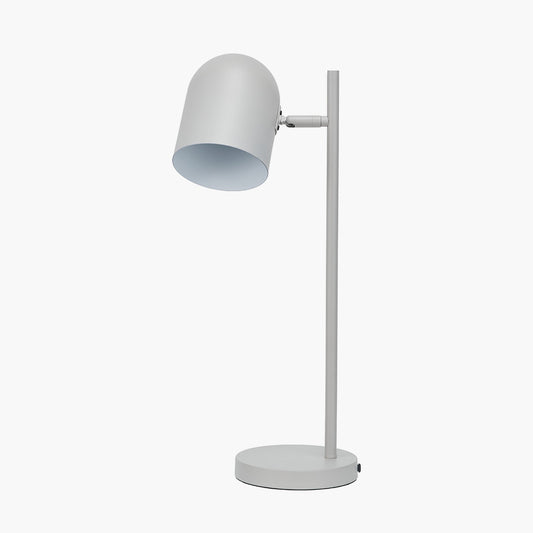 Metal Cloche Headed Table Lamp - Grey