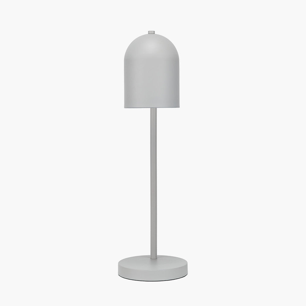 Metal Cloche Headed Table Lamp - Grey