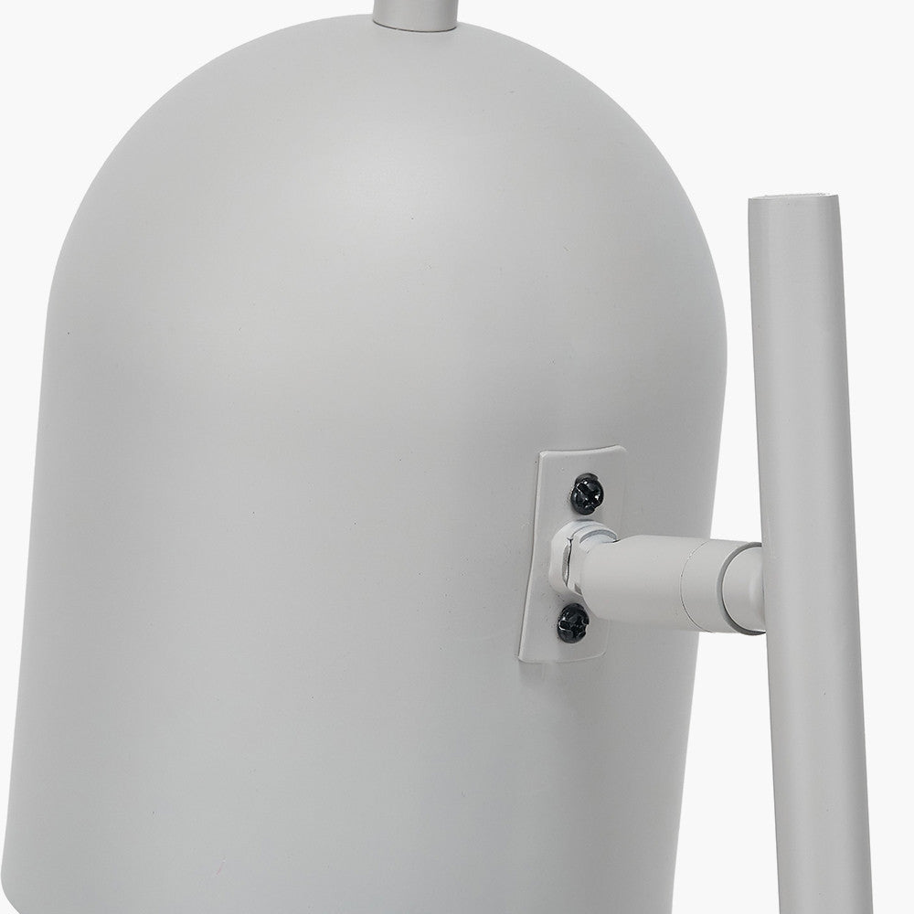Metal Cloche Headed Table Lamp - Grey