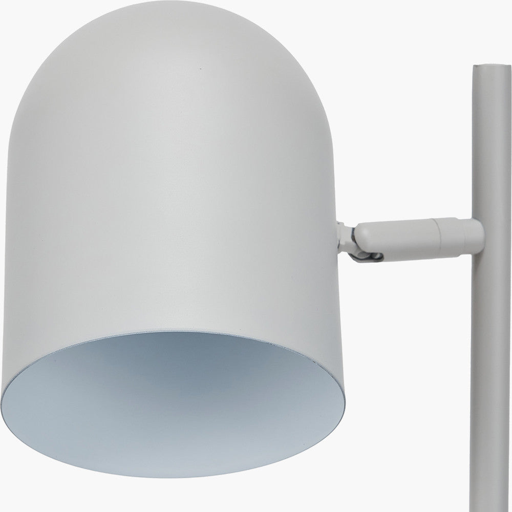 Metal Cloche Headed Table Lamp - Grey