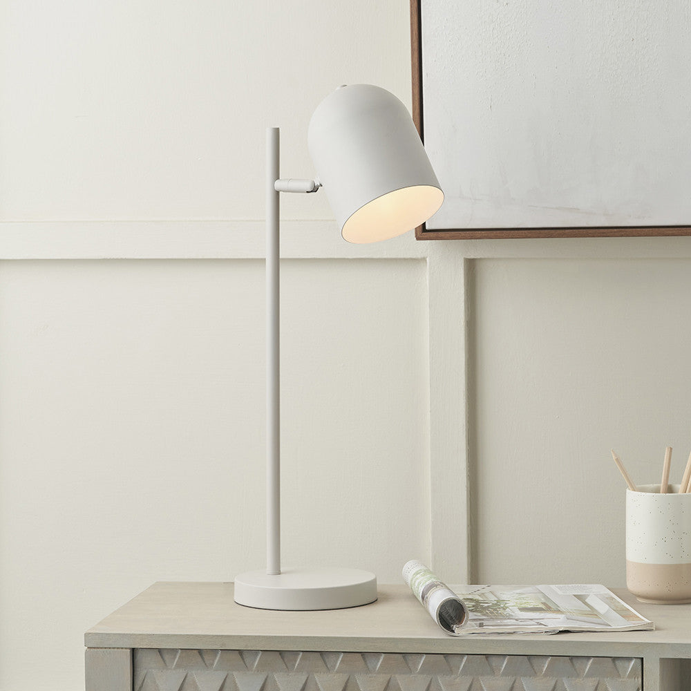 Metal Cloche Headed Table Lamp - Grey
