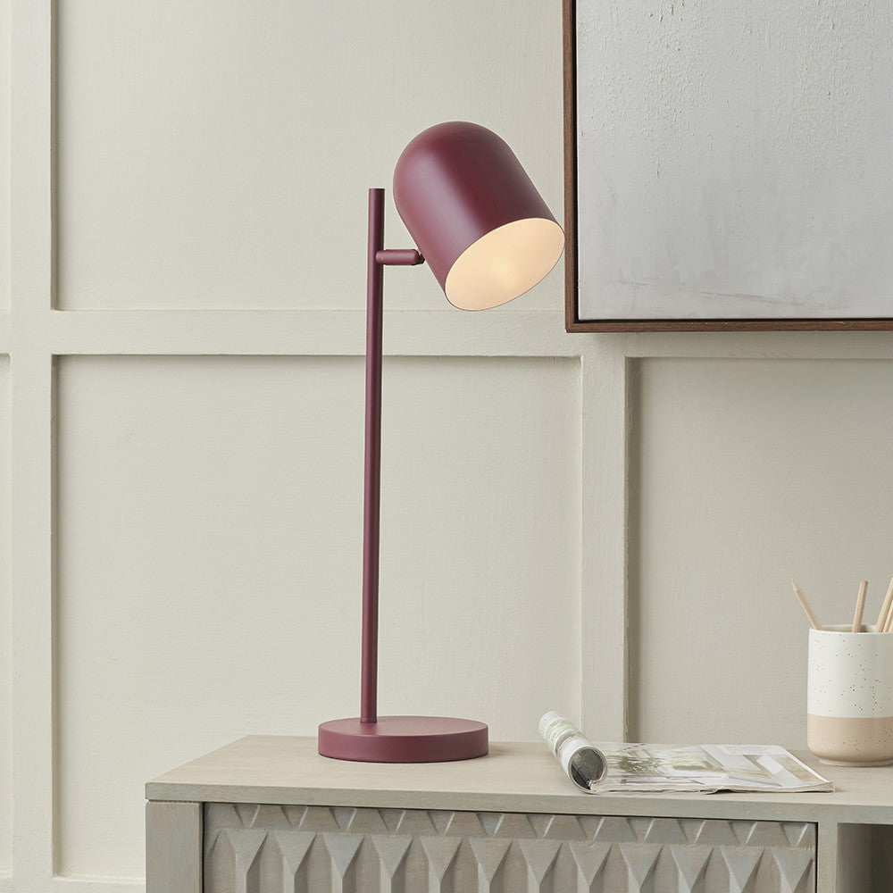 Metal Cloche Headed Table Lamp - Mulberry
