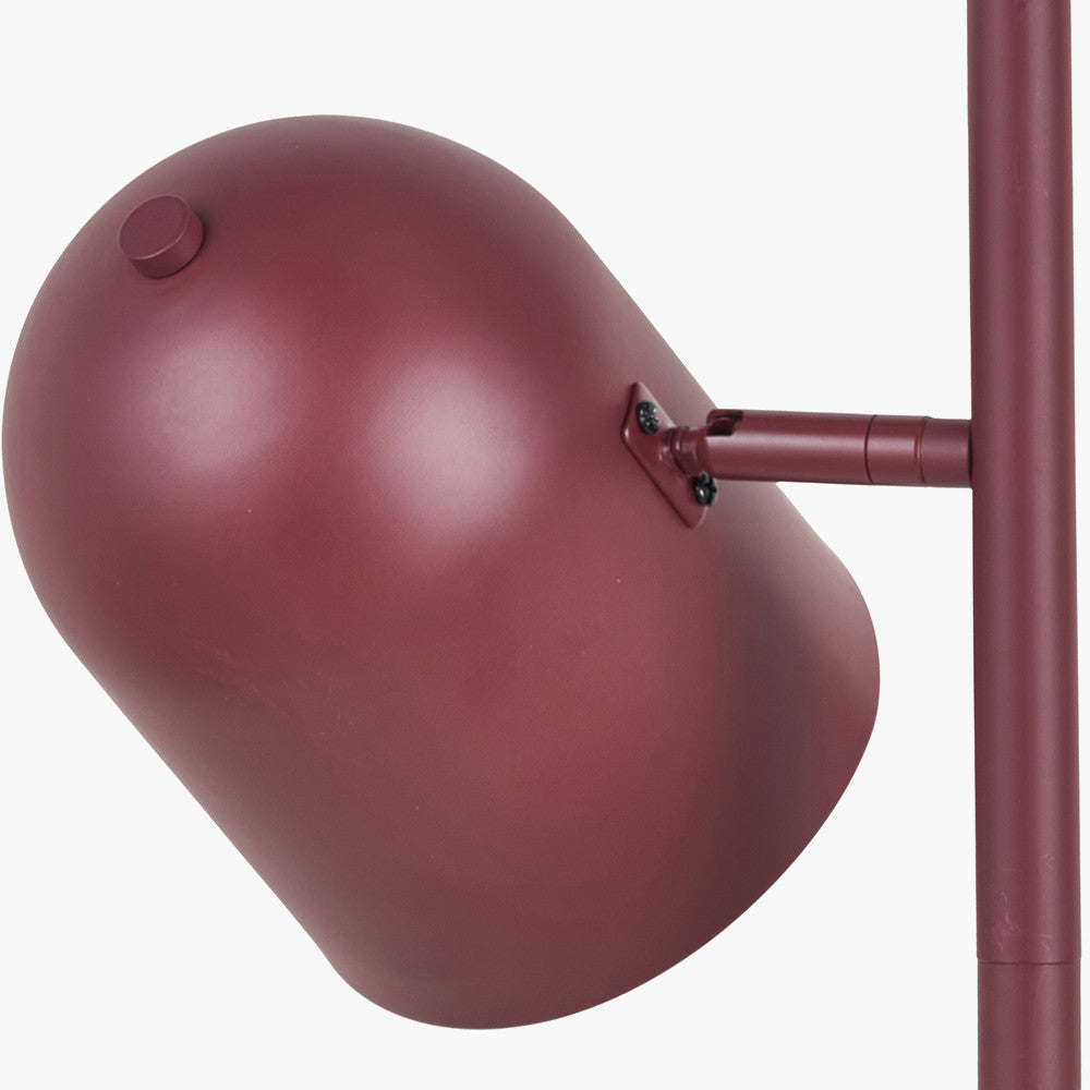 Metal Cloche Two Head Floor Lamp - Mulberry