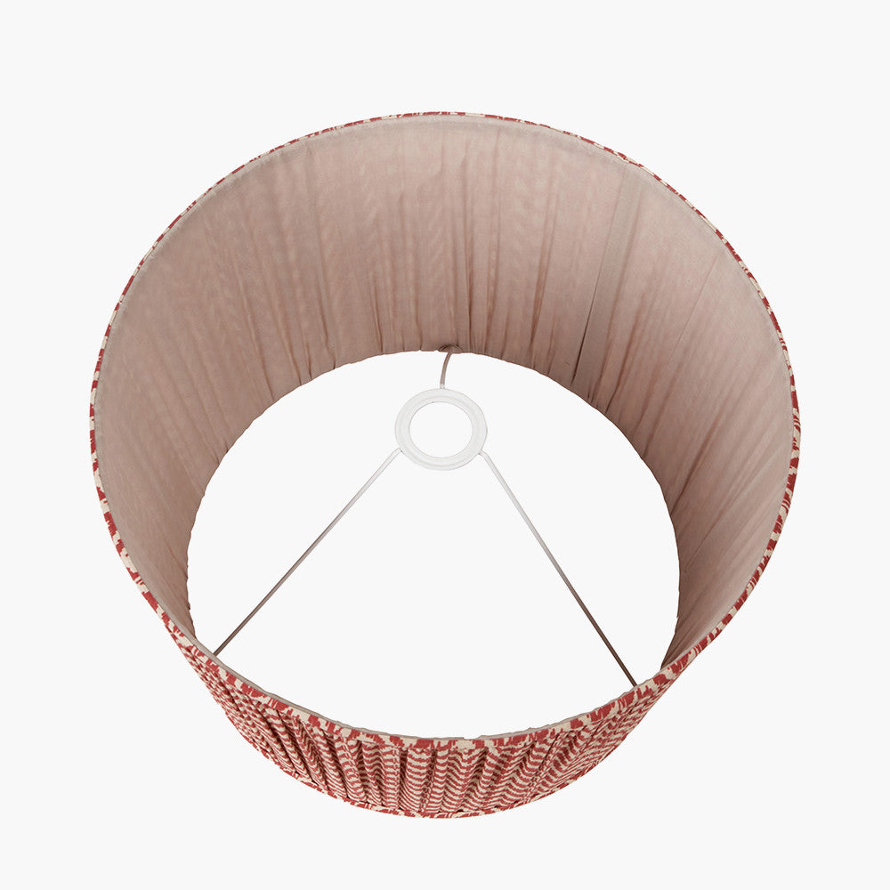 Vienna Red Chevron Mushroom Pleat Lampshade (30cm)