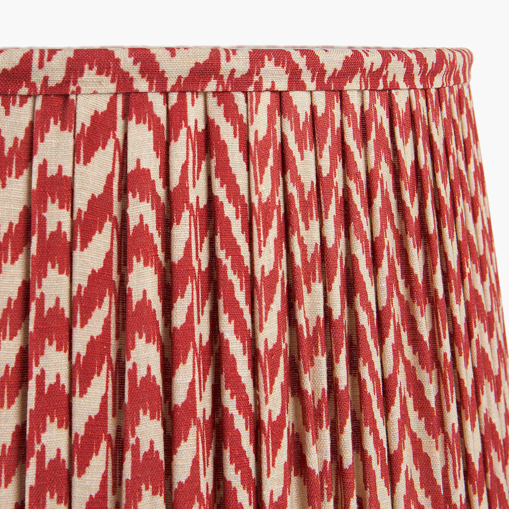 Vienna Red Chevron Mushroom Pleat Lampshade (30cm)