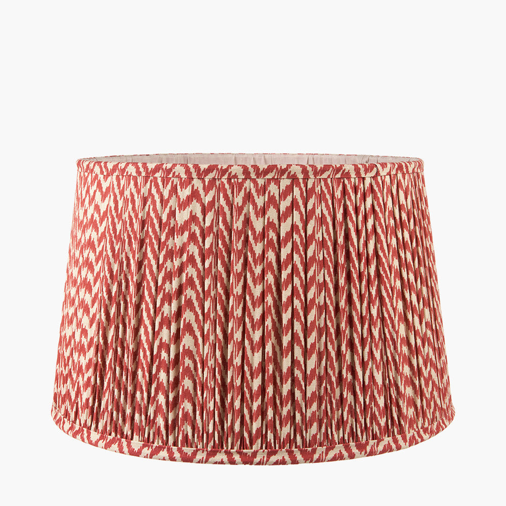Vienna Red Chevron Mushroom Pleat Lampshade (30cm)