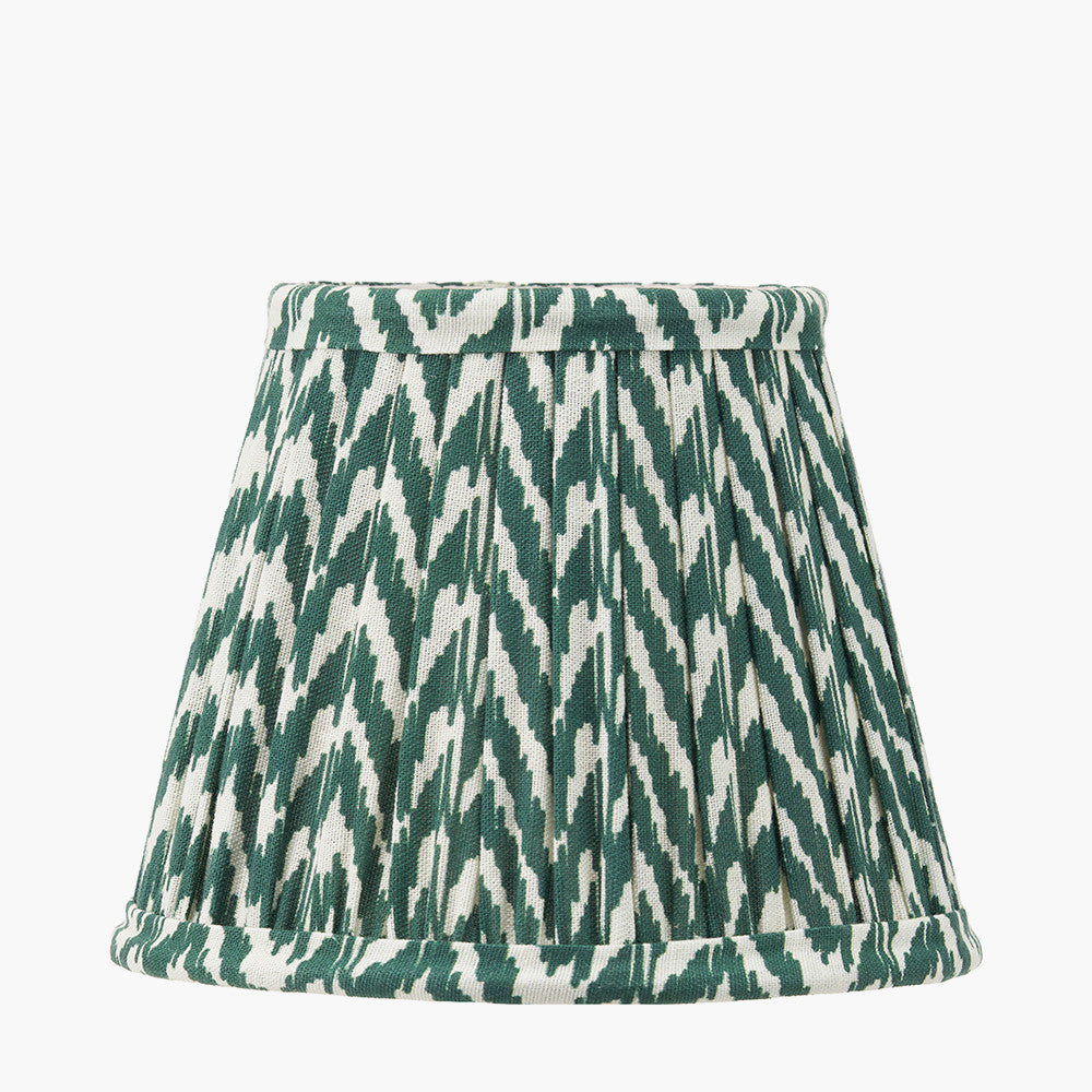 Forest Green Chevron Mushroom Pleat Lampshade (16cm)
