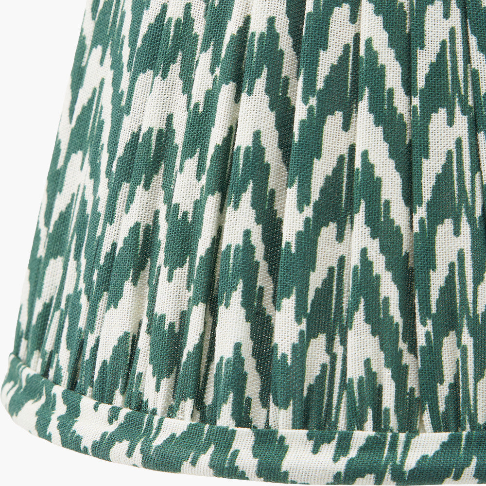 Forest Green Chevron Mushroom Pleat Lampshade (16cm)