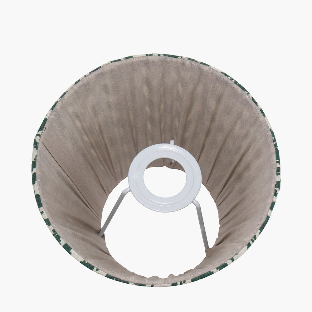 Forest Green Chevron Mushroom Pleat Lampshade (16cm)