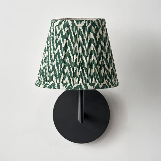 Forest Green Chevron Mushroom Pleat Lampshade (16cm)