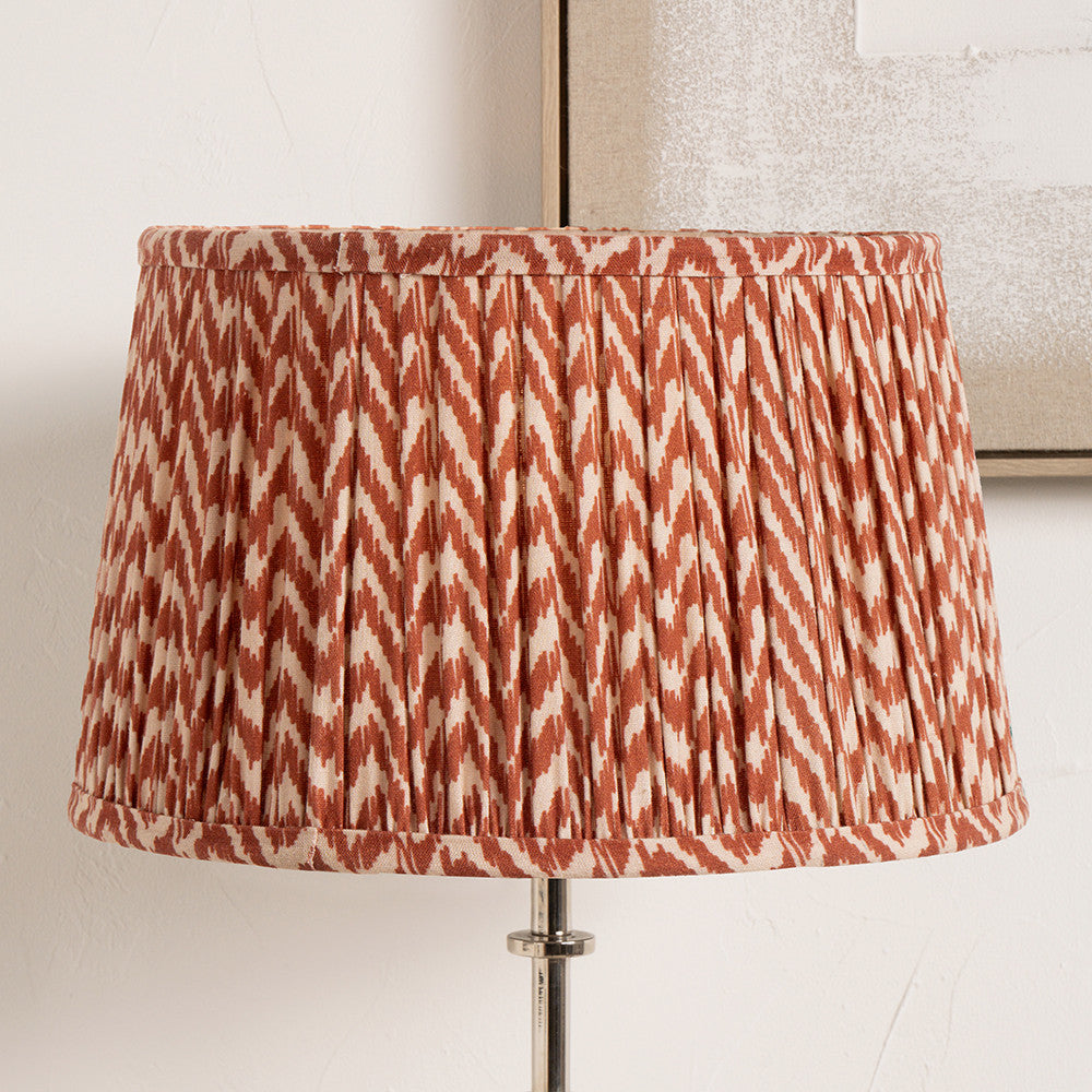 Vienna Red Chevron Mushroom Pleat Lampshade (30cm)