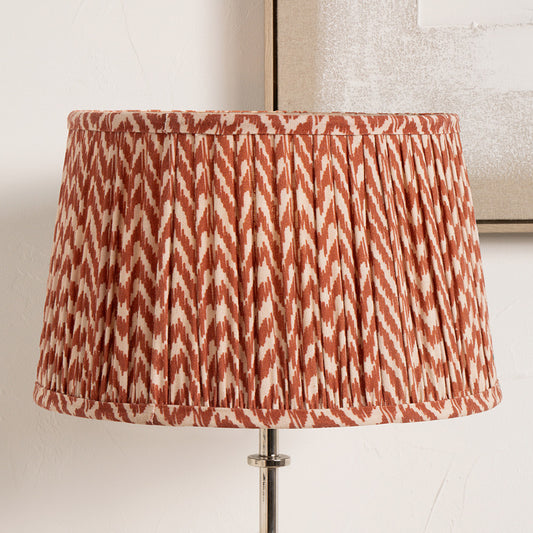 Vienna Red Chevron Mushroom Pleat Lampshade (30cm)