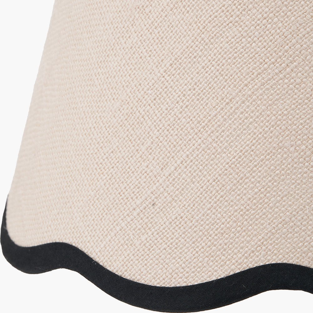 Cream Jute Shade Scalloped Edge (30cm)