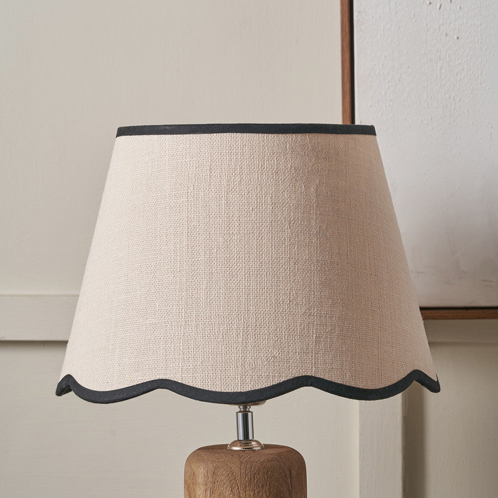 Cream Jute Shade Scalloped Edge (30cm)