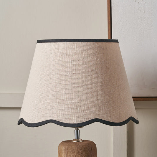 Cream Jute Shade Scalloped Edge (30cm)