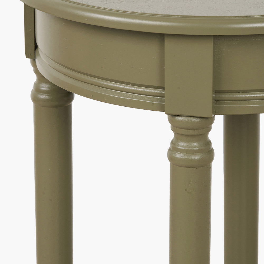 Pine Wood Round Accent Table
