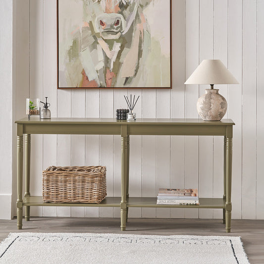 Pine Wood Large Console Table