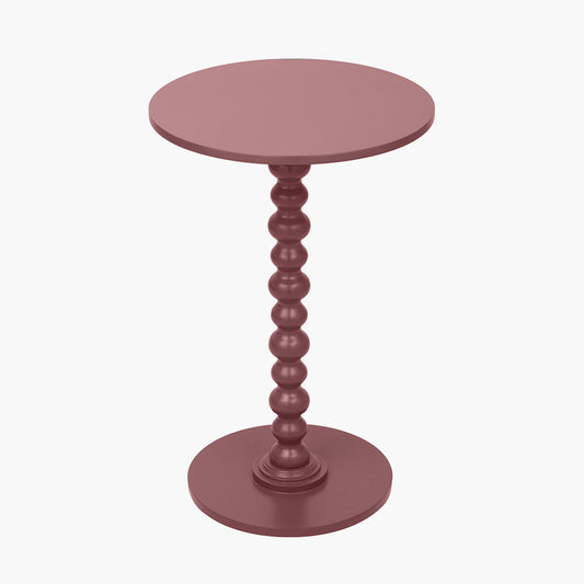 Wood Bobble Side Table - Mulberry
