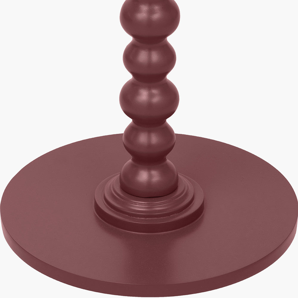 Wood Bobble Side Table - Mulberry