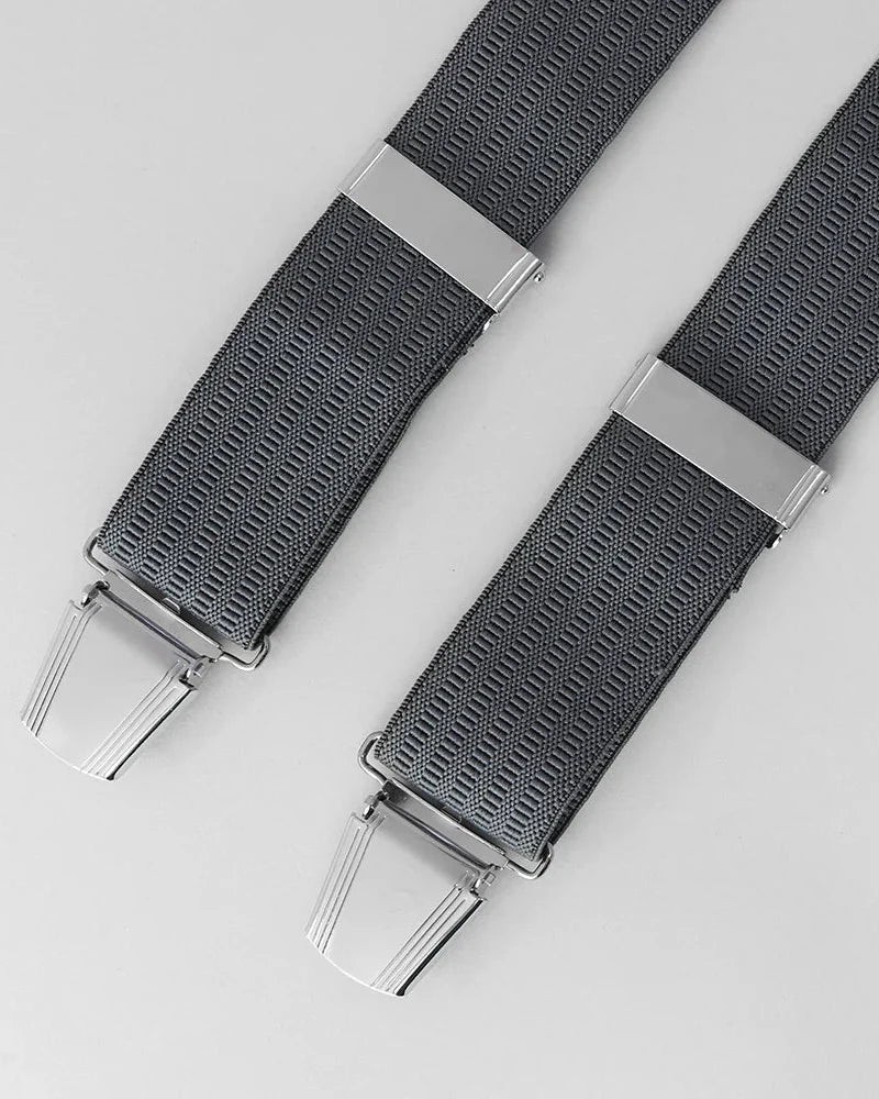 Sophos Braces 35mm Plain Ribbed - 4 Leg Clip - Grey