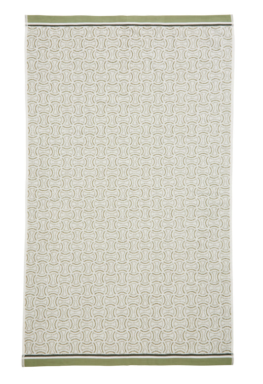 Yoko Hand Towels - Sage Green/White