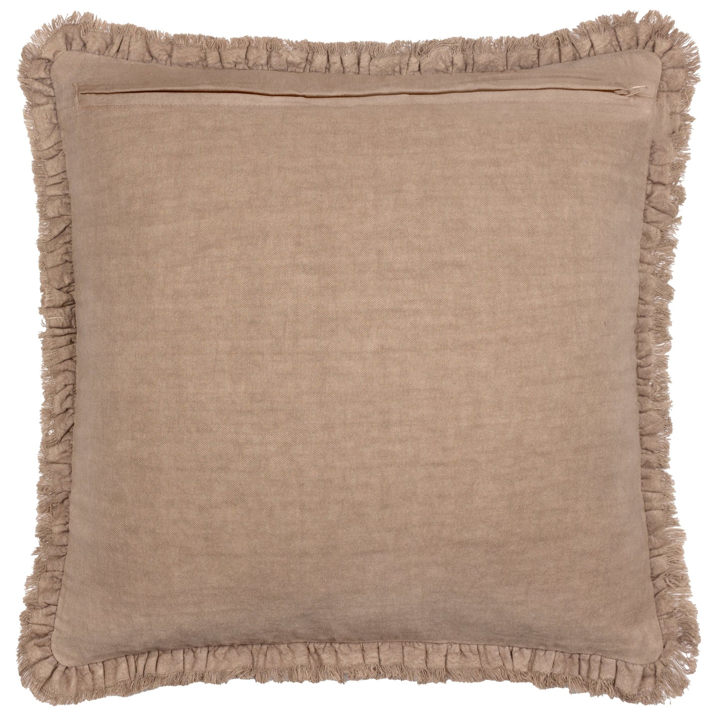 Bertie Washed Cotton Velvet Cushion Cover - Chocolate