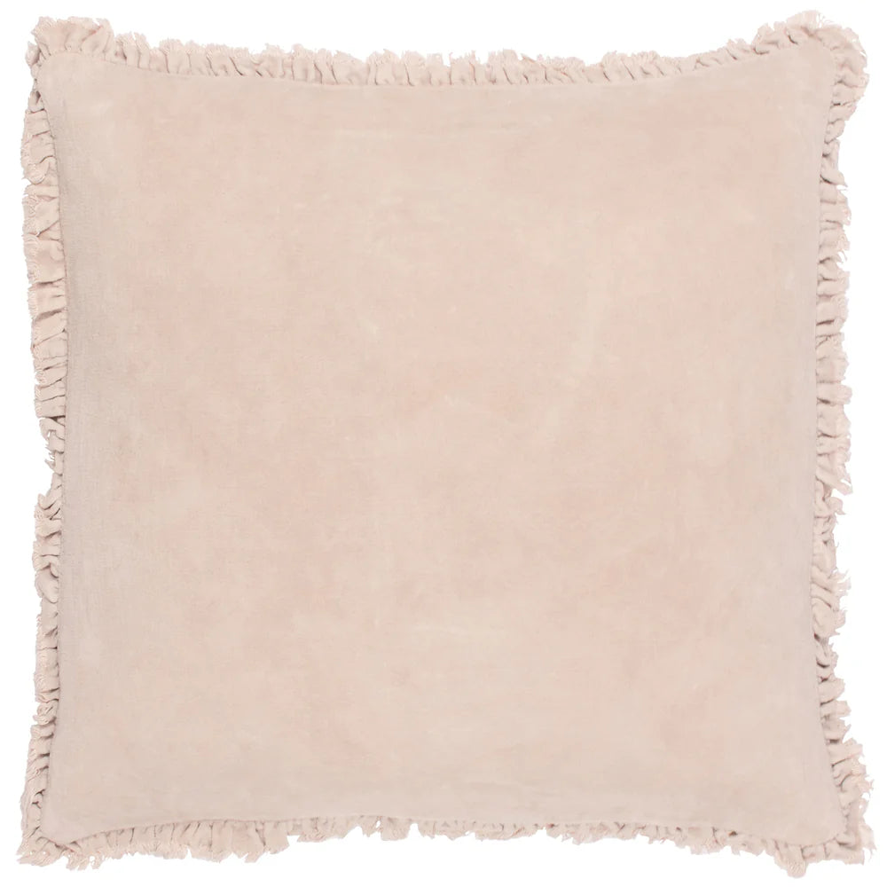 Bertie Washed Cotton Velvet Cushion Cover - Natural