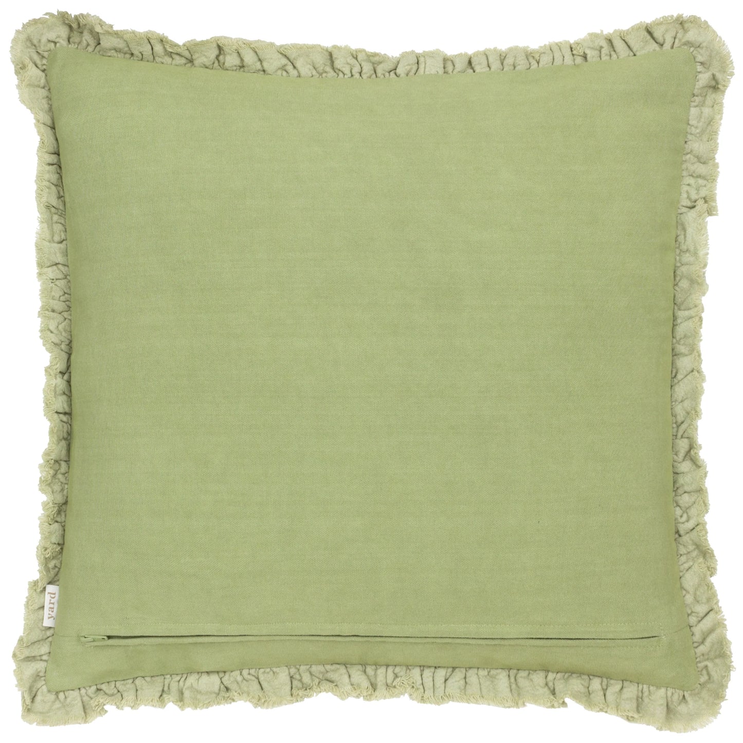 Bertie Washed Cotton Velvet Cushion - Sage