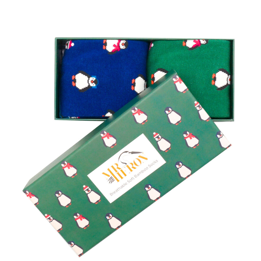 Mr Heron Baby Penguins Socks - Box