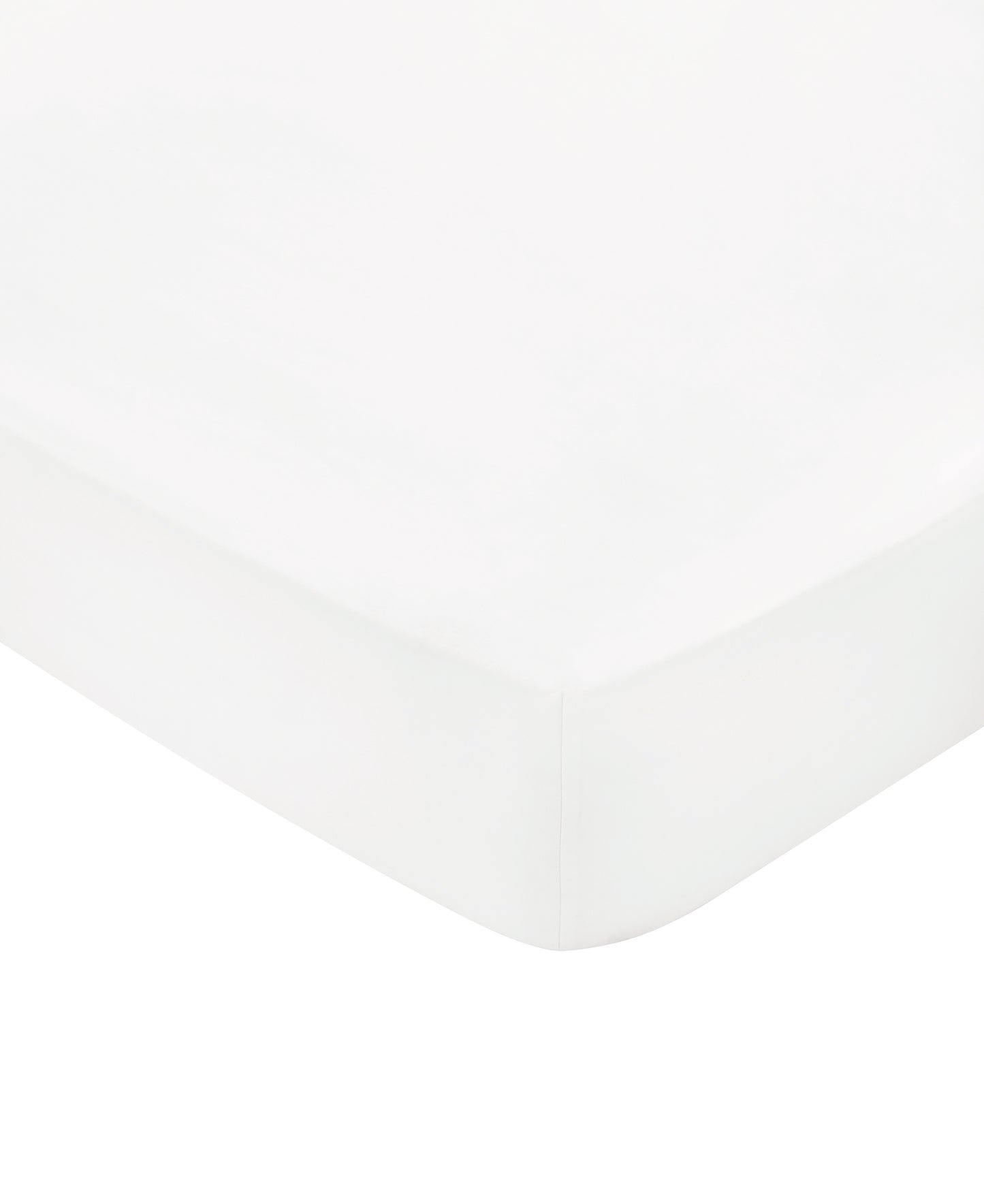 Bedeck of Belfast Fine Linens - 400 Thread Count Cotton Sateen Plain Dye - White - Fitted Sheet