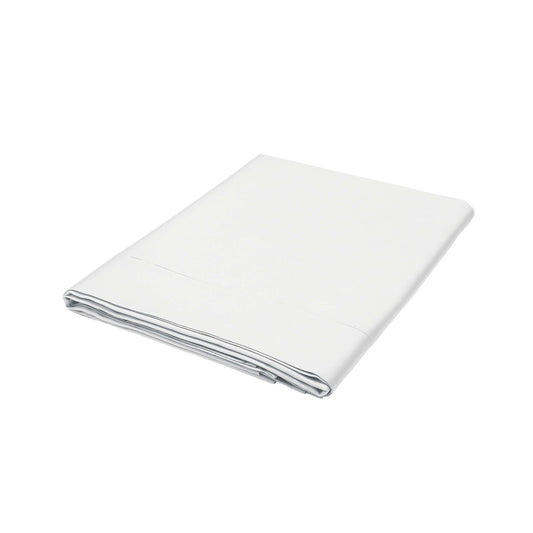 Bedeck of Belfast Fine Linens - 400 Thread Count Cotton Sateen Plain Dye - White - Flat Sheet