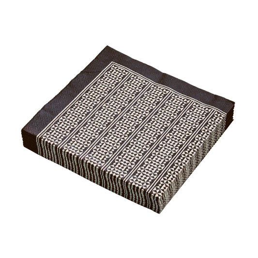 Saja Geo Paper Napkin - Charcoal (Pack of 20)