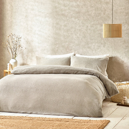 Boucle Duvet Cover Set - Greige
