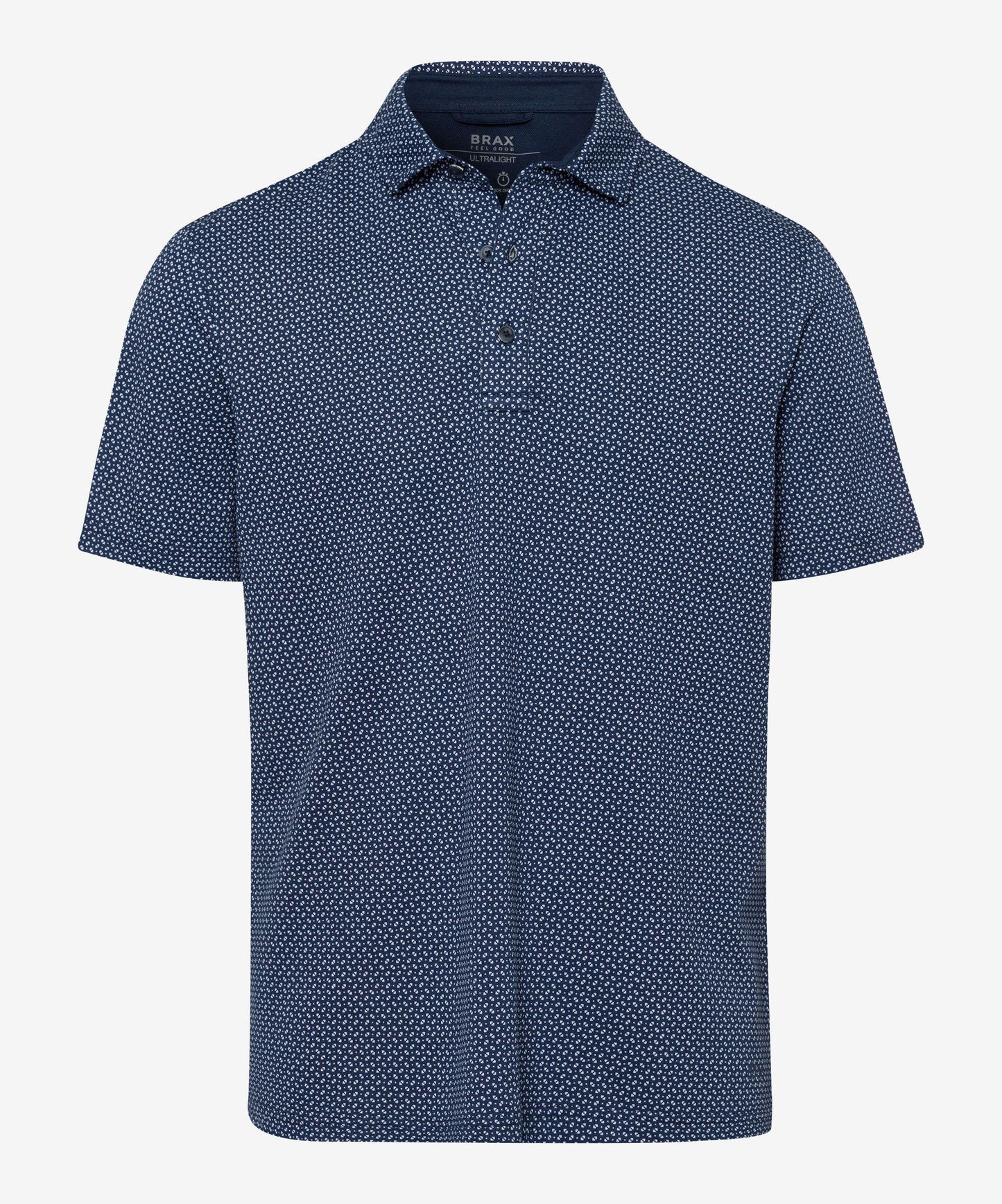 Brax Pico Polo Shirt - Blue Printed