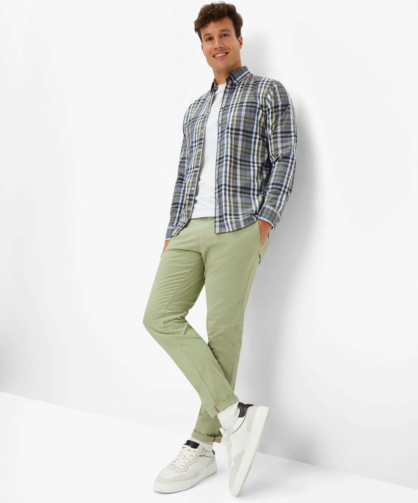 Brax Modern Fit Shirt - Daniel C - Green