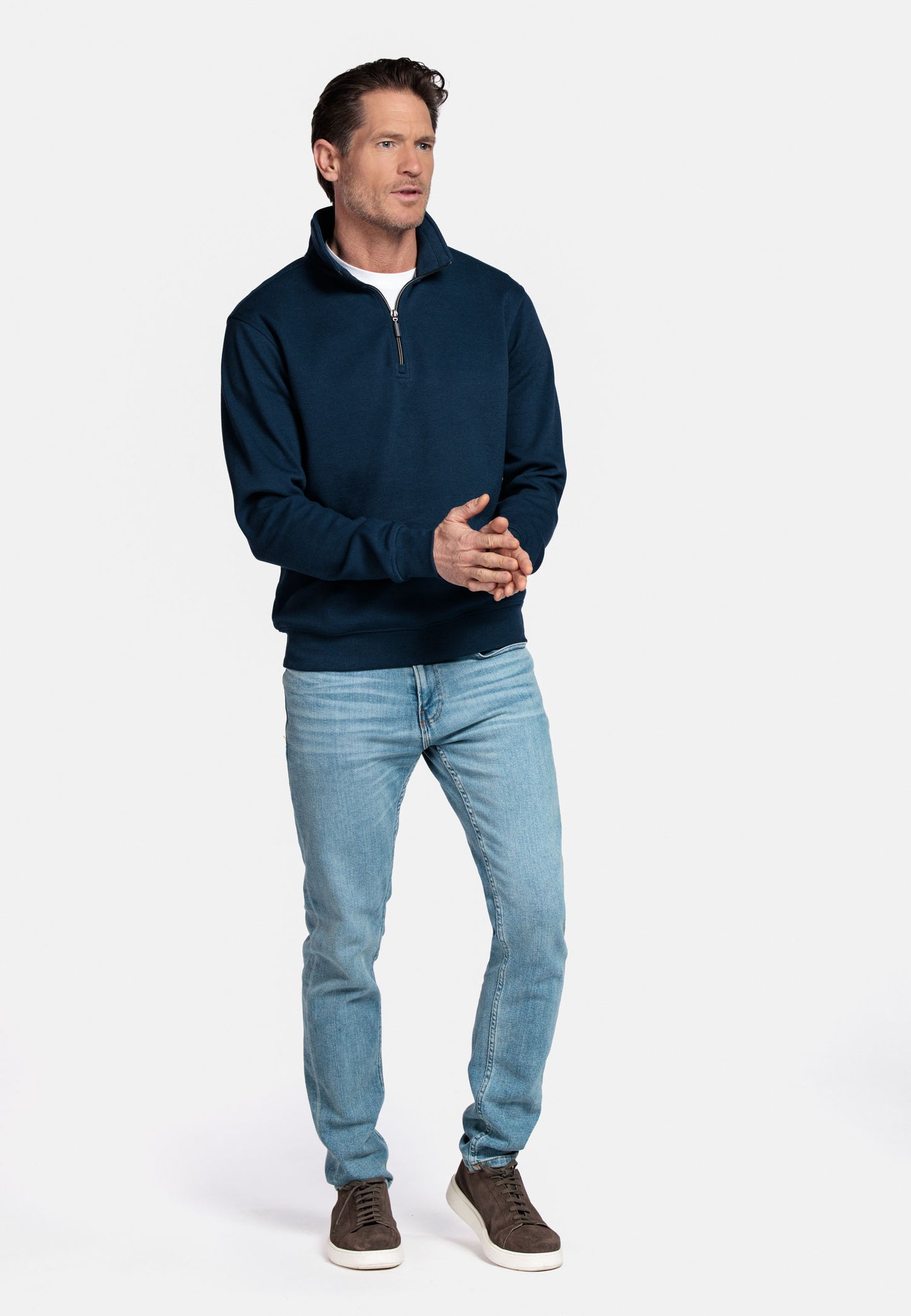 Baileys Quarter Zip Sweatshirt - Dark Blue
