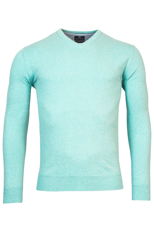 Baileys V - Neck Jumper - Aqua