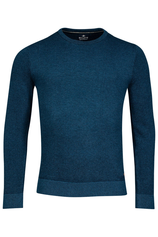 Baileys Modern Fit Round Neck Knitwear - Blue